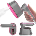 Asoricing Travel Steamer Iron for Clothes - Portable Ironing Machine Travel Small Size - Gray&Pink