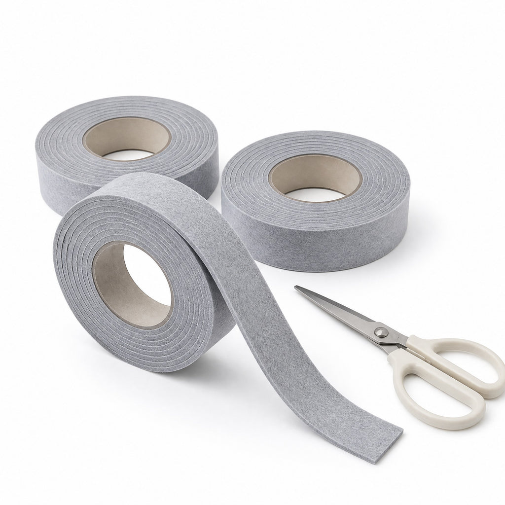 Asoricing 3 Rolls Window Condensation Absorber Strip, 16.4 ft x 2 in Felt Moisture Tape for Window Sills