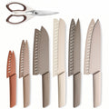 Asoricing Knife Set, Kitchen Utensils Set, Kitchen Essentials, with 6 Blade Guards, 13-Piece Set, PP Handle Anti-Slip, Sturdy and Durable
