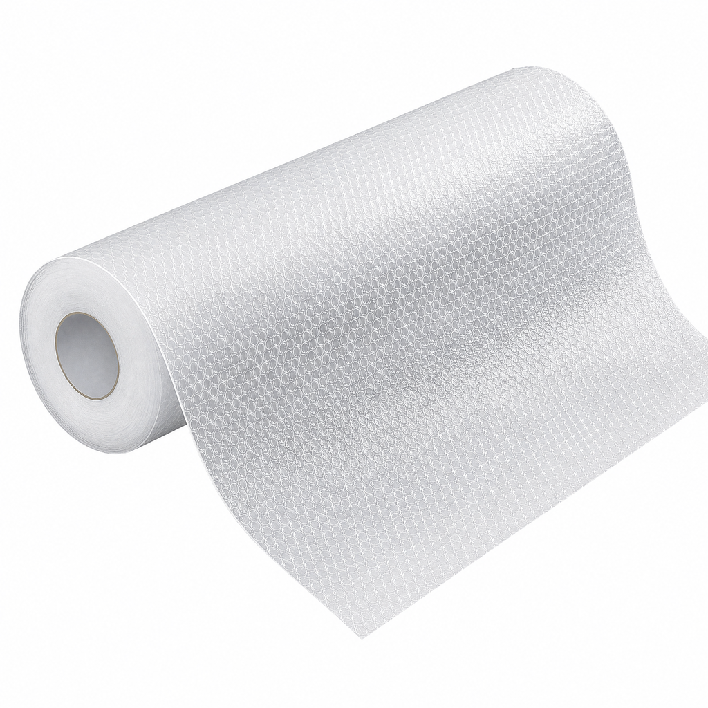 Asoricing Plastic Shelf Liner, Clear EVA Waterproof Drawer Mat for Pantry, Non-Slip Kitchen Cabinet Protector, 18in x 16.4ft