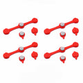 Asoricing Air Fryer Magnets for Parchment Paper, Silicone Clips, Heat Resistant Magnetic Fasteners, Red, 4 Sets