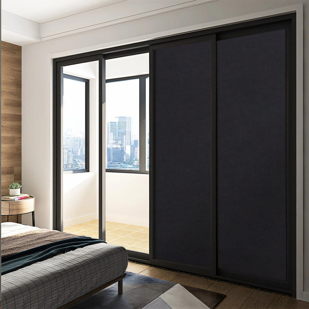 Asoricing Window Film Privacy, 19.6in x 78.7in Static Cling Glass Tint, No Glue Window Blackout Film for Inside Home, Bedroom, and Bathroom, Matte Frosted, Gray
