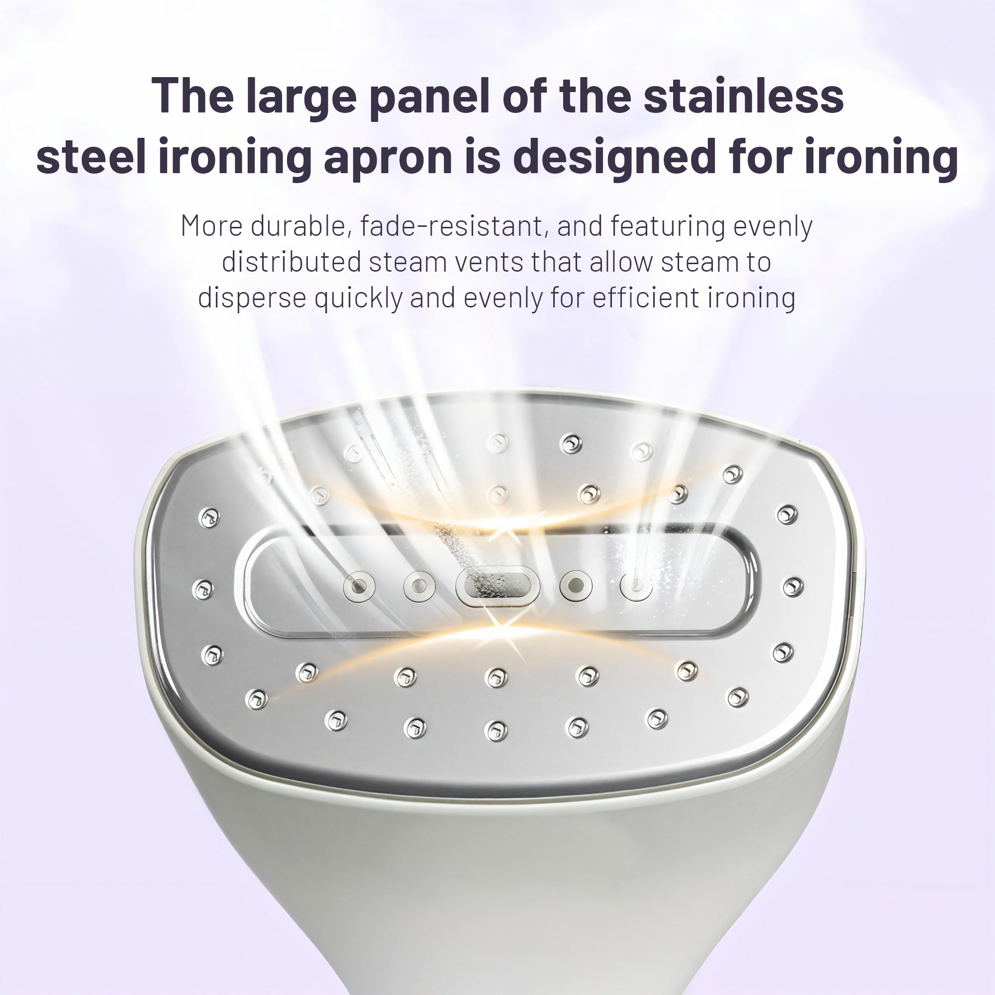 Asoricing Steamer for Clothes, Handheld Garment Steamer for Clothes, Flat Iron and Steam Press in One, Portable, High-Powered, Large Water Tank, Beige