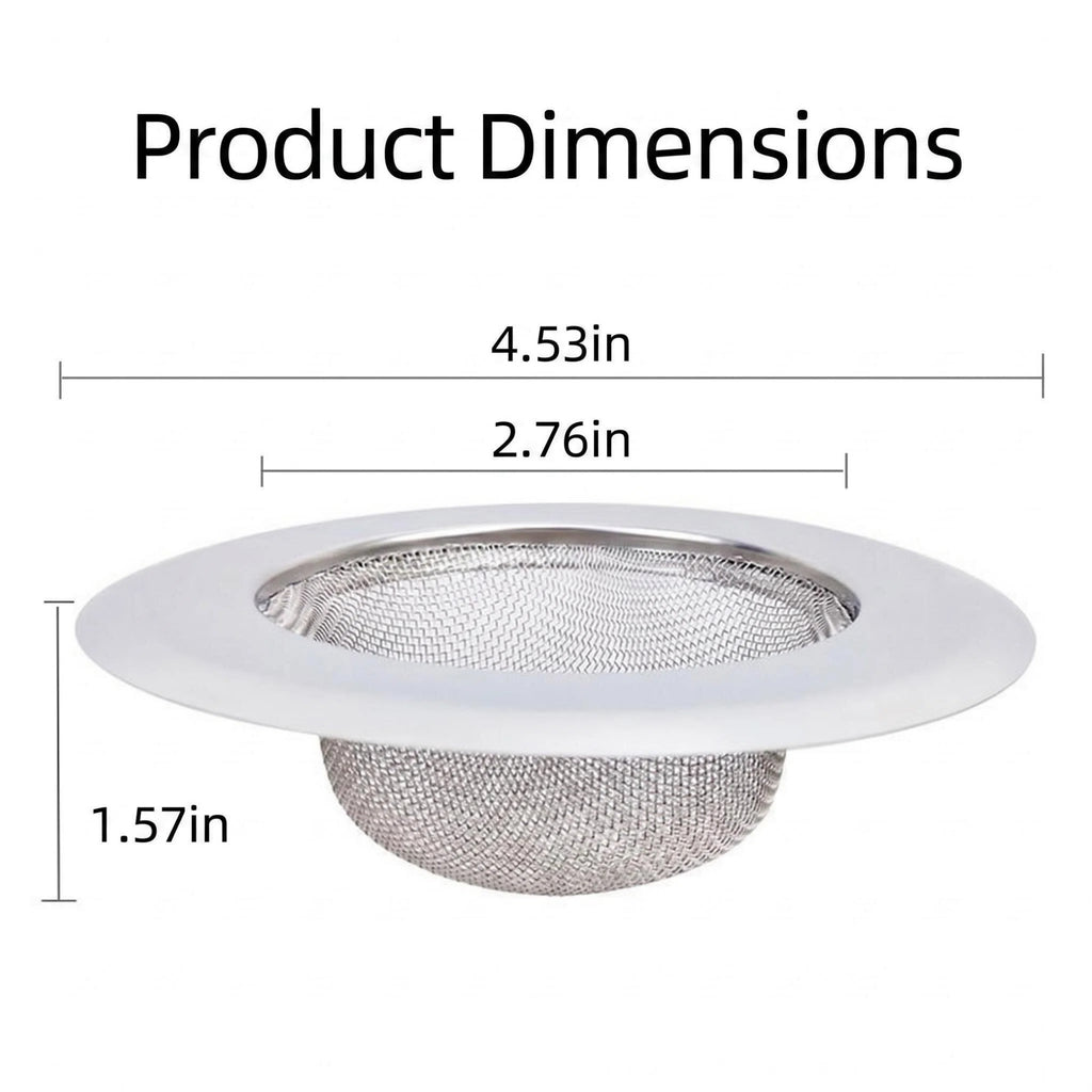 Asoricing 3 Pcs Sink Drain Strainer, Shower Drain Cover, Anti-Clogging, Stainless Steel Material, Common for Kitchen, Toilet, and Sewer