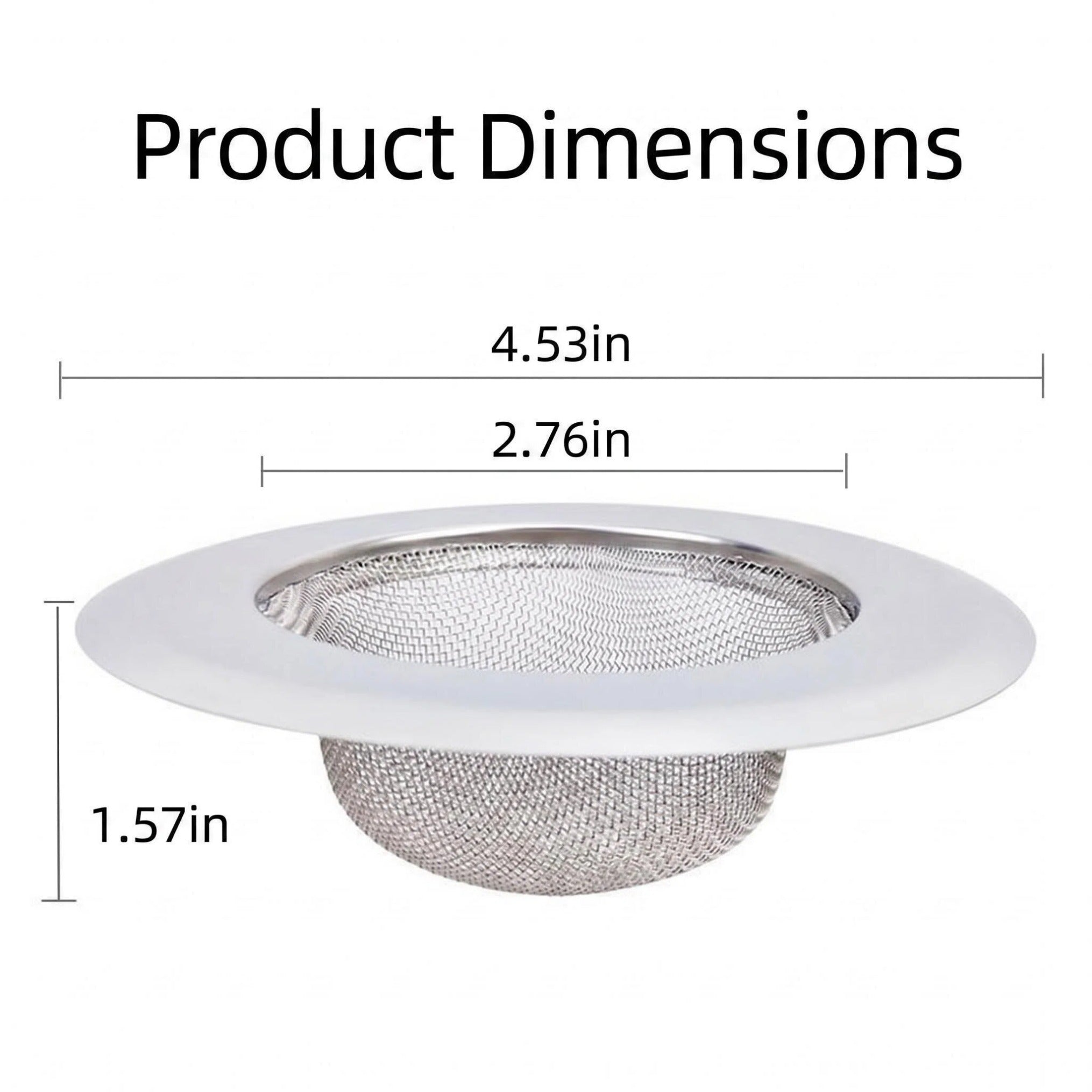 Asoricing 3 Pcs Sink Drain Strainer, Shower Drain Cover, Anti-Clogging, Stainless Steel Material, Common for Kitchen, Toilet, and Sewer