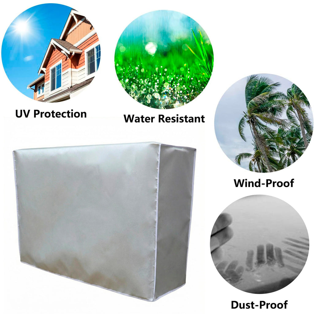 Asoricing AC Shade, Air Conditioner Cover, Outdoor Air Conditioning Hood Protector, Dust Proof and Light Blocking, Silvery