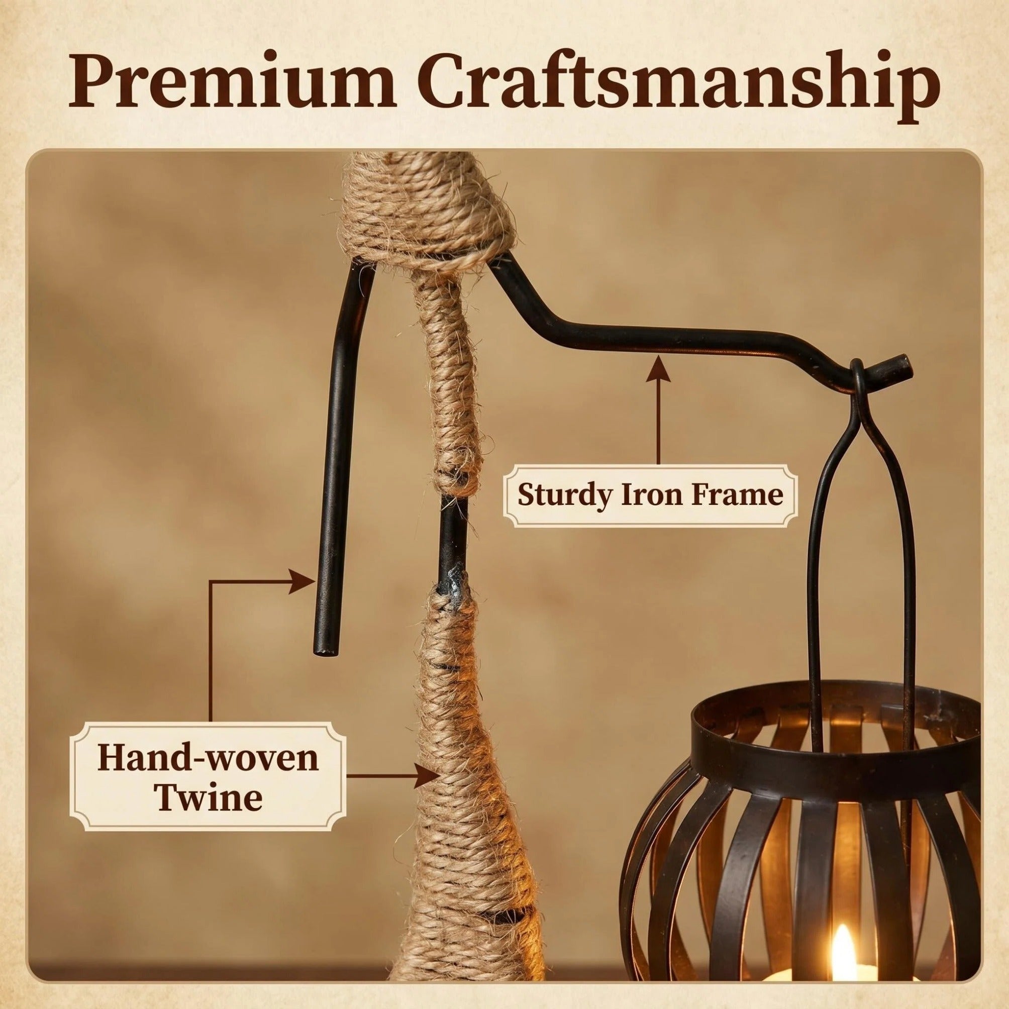 Asoricing Creative Candle Holder, Abstract Figure Metal Candlestick Stand with Lantern Basket for Table Centerpiece（A)