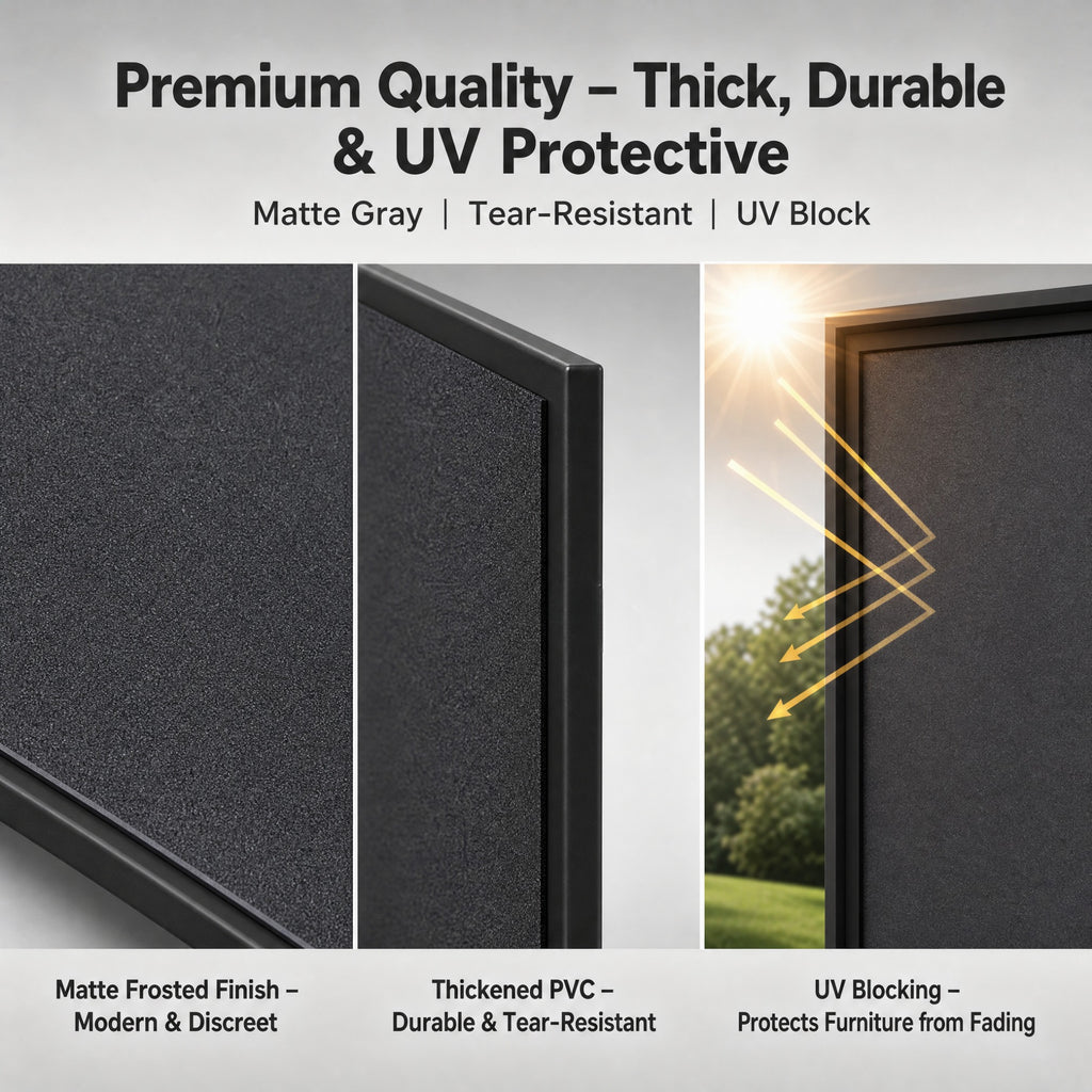 Asoricing Window Film Privacy, 19.6in x 78.7in Static Cling Glass Tint, No Glue Window Blackout Film for Inside Home, Bedroom, and Bathroom, Matte Frosted, Gray