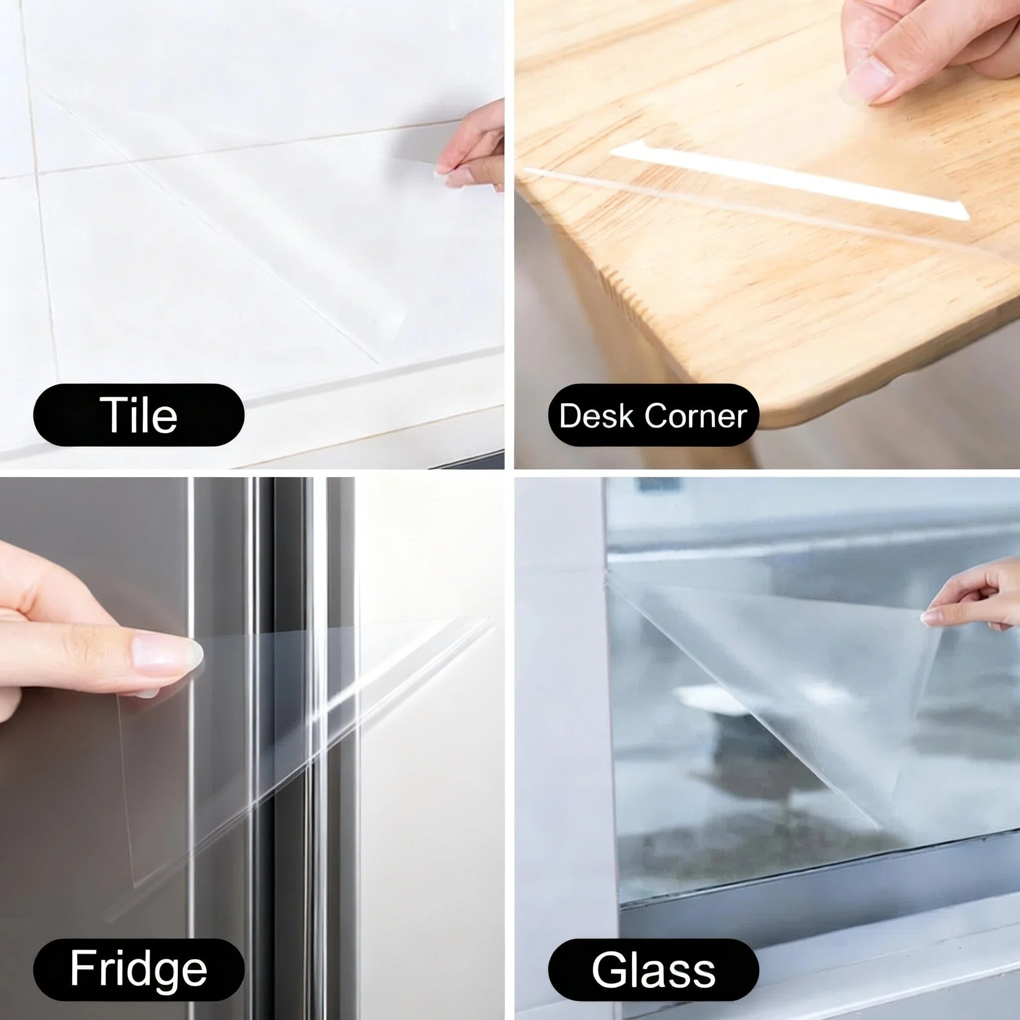 Asoricing Clear Contact Paper, Clear Wall Protector, Self-Adhesive, Kitchen Backsplash Wall Protector for Cupboard Doors, Walls, Kitchen, 23.6in X 6.56ft