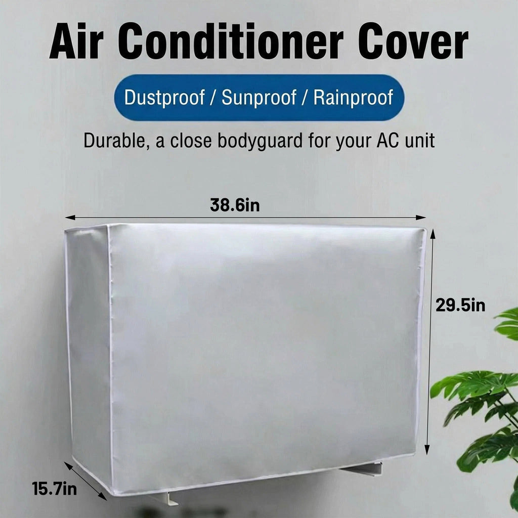 Asoricing AC Shade, Air Conditioner Cover, Outdoor Air Conditioning Hood Protector, Dust Proof and Light Blocking, Silvery