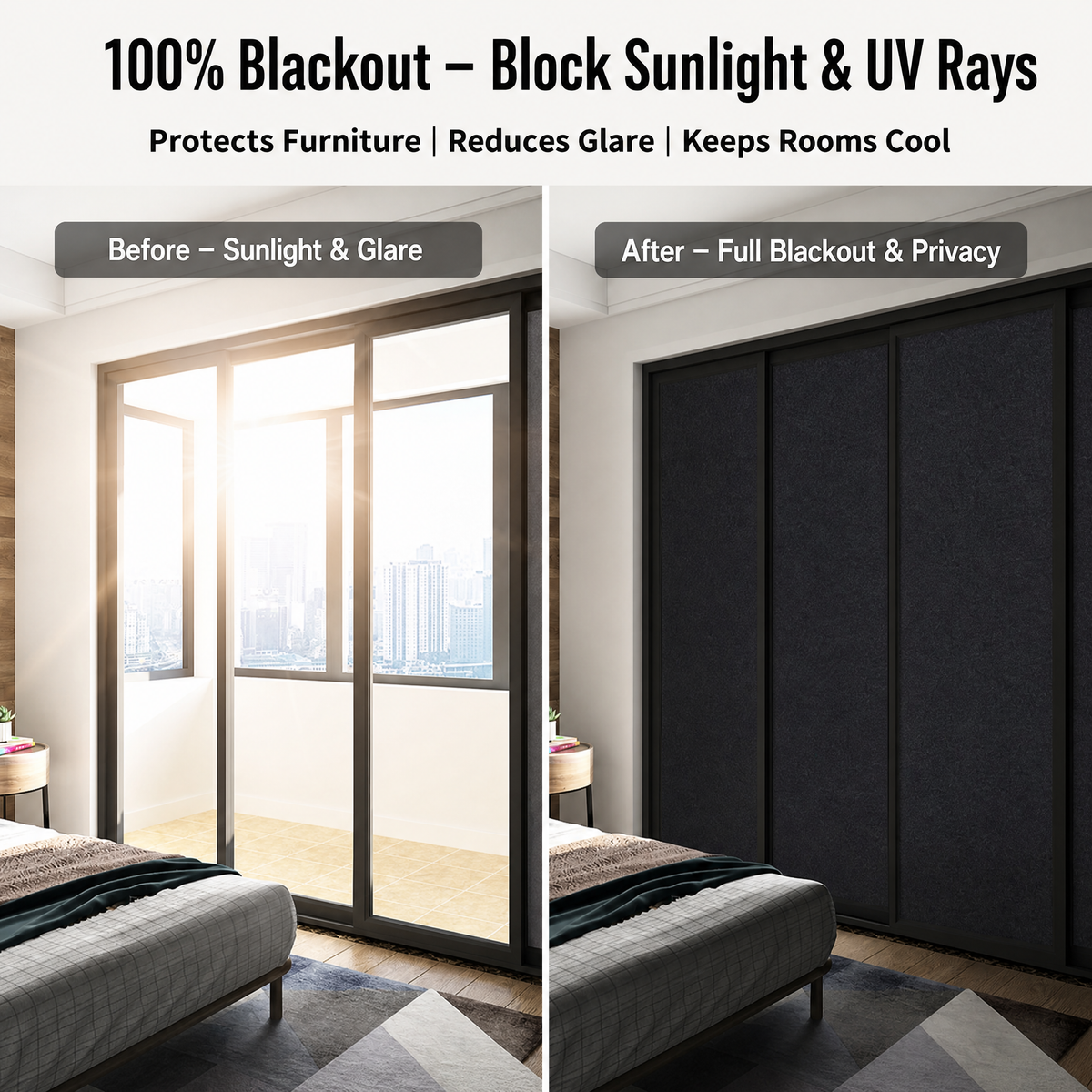 Asoricing Window Film Privacy, 19.6in x 78.7in Static Cling Glass Tint, No Glue Window Blackout Film for Inside Home, Bedroom, and Bathroom, Matte Frosted, Gray