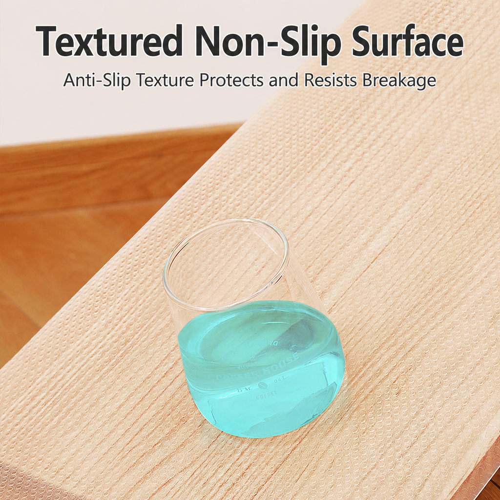 Asoricing Plastic Shelf Liner, Clear EVA Waterproof Drawer Mat for Pantry, Non-Slip Kitchen Cabinet Protector, 18in x 16.4ft