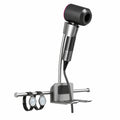 Asoricing Wall-Mount Hair Dryer Holder with Shelf, No-Drill Adhesive Hands-Free Blow Dryer Stand,180° Rotating Adjustable Hair Tool Organizer for Bathroom, Fits Curling Iron & Flat Iron