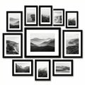 Asoricing 10-piece photo frame set - multi-size combination photo wall - perforated cardstock picture frame - black