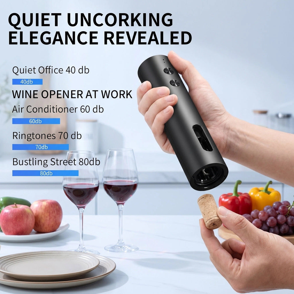 Asoricing Electric Wine Opener Rechargeable, Automatic Wine Opener Cordless Cork Remover, Elegant Red ABS+PC Wine Bottle Opener for Home Bar Restaurant Wedding Gift