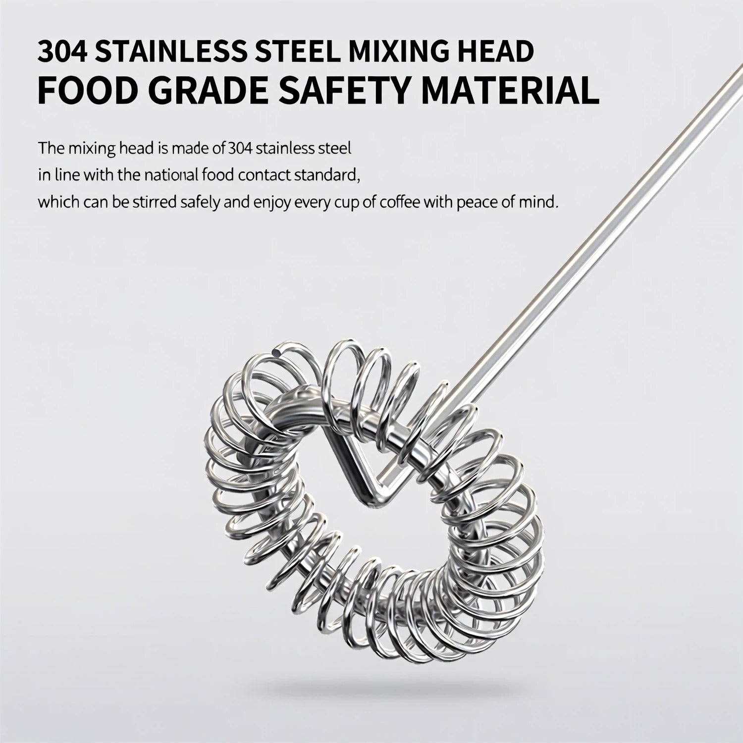 Asoricing Frother, Milk Frother, Handheld Frother, 304 Stainless Steel Material, Low Decibel Noise-Free, Portable, Equipped with Storage Sleeve, Black